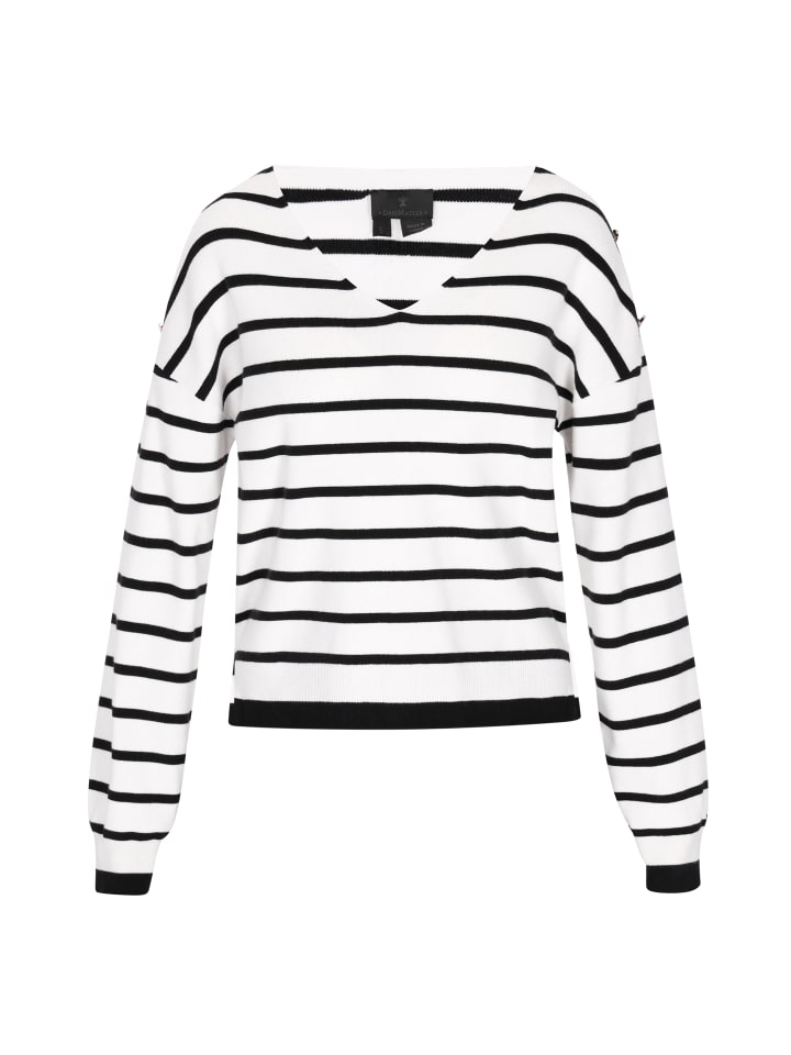 

Пуловер DreiMaster Klassik, цвет black white stripe