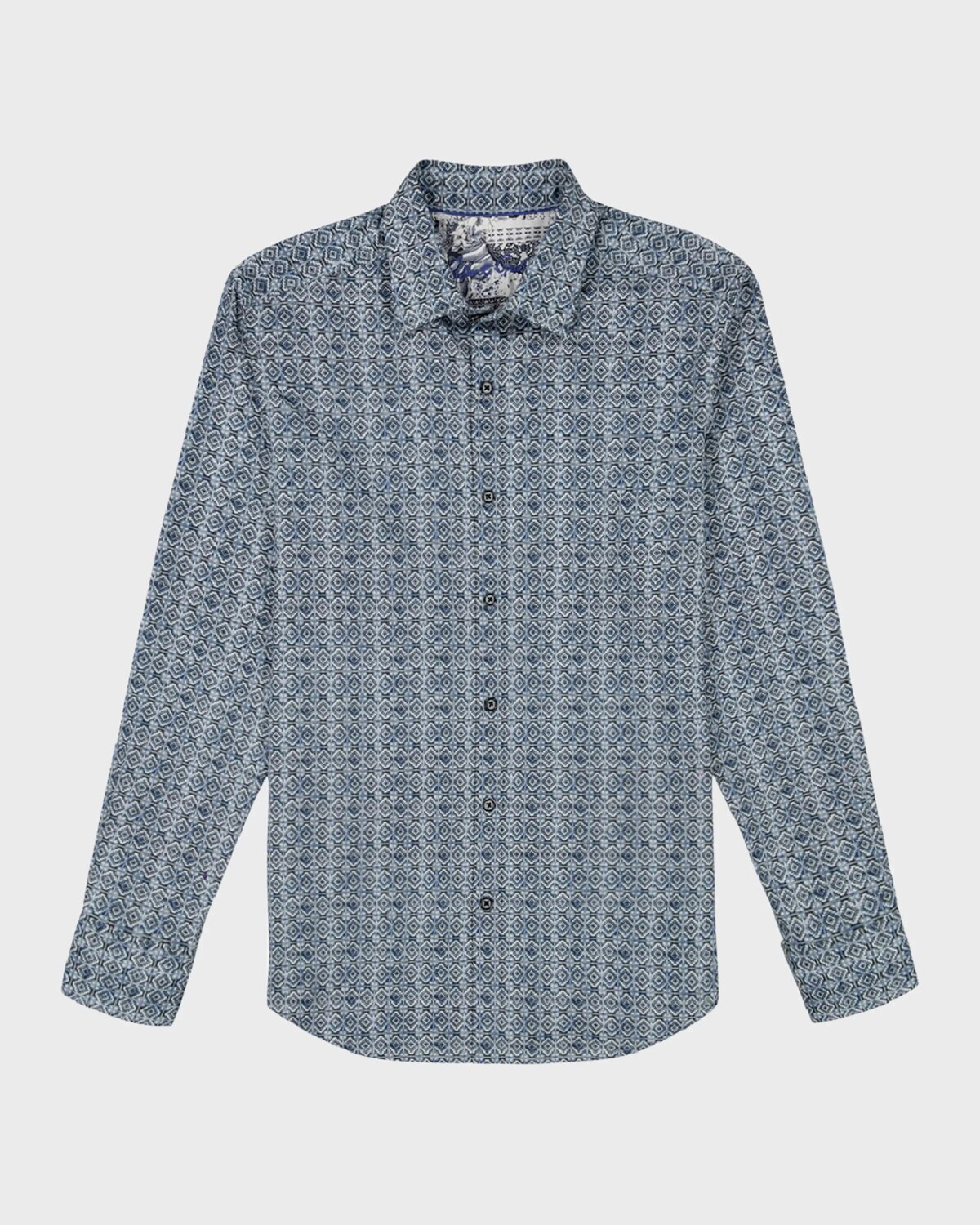 

Мужская спортивная рубашка Frisco Micro-Medallion Robert Graham, синий