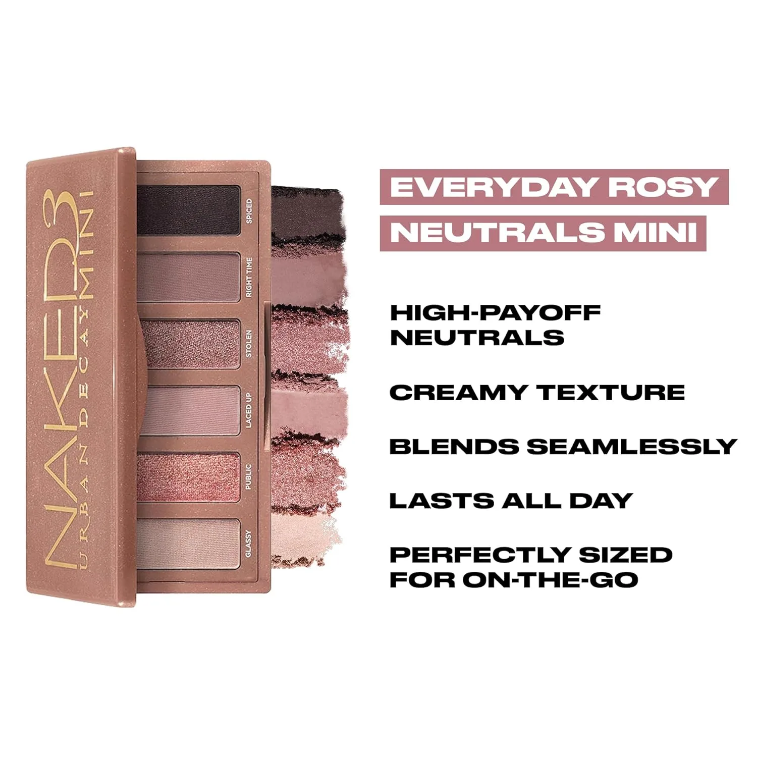 Набор мини-палеток теней для век URBAN DECAY Naked: Naked 2 Basics (нейтральные матовые оттенки) + Naked 3 Mini (розовые нейтральные оттенки с мерцанием), brown — фото 2