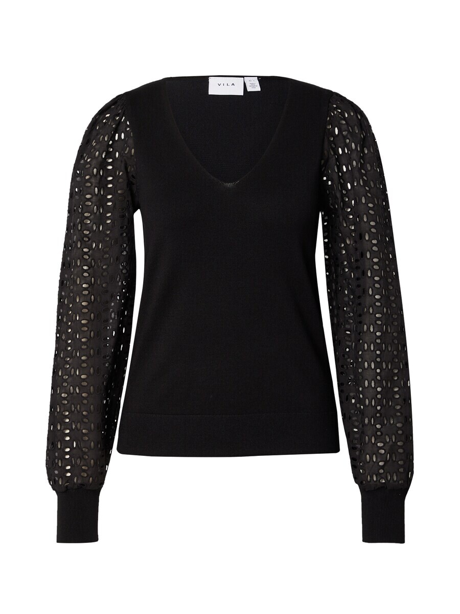 

Тонкий вязаный свитер VILA Sweater LACINE, черный