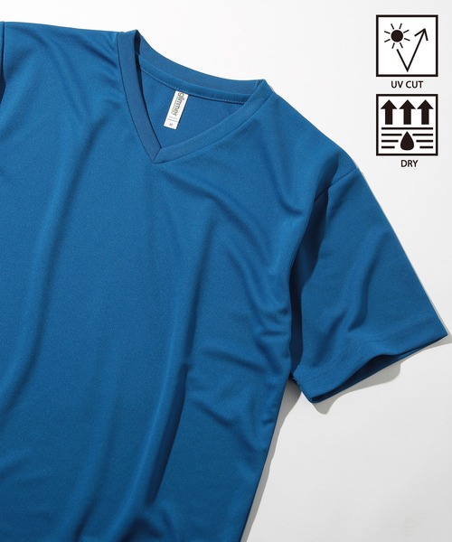 

Футболка женская с V-вырезом, Dry, 4.4 унции (125 г), защита от УФ Printstar, цвет Glimmer (синий)