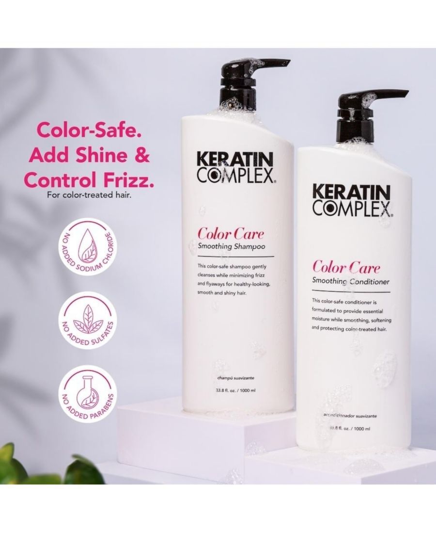 Шампунь для разглаживания цвета волос, 33,8 унции Keratin Complex, белый — фото 3