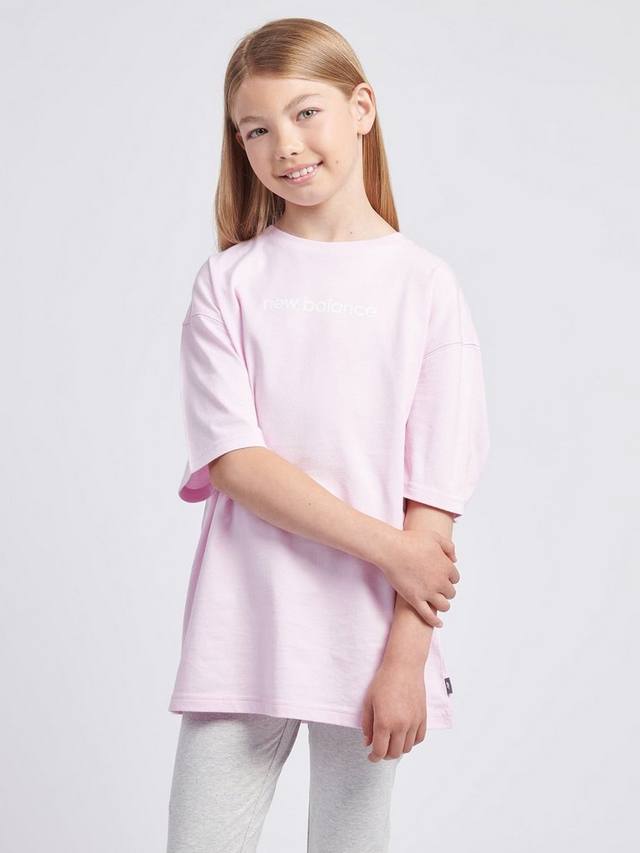 

Детская футболка с цветочным принтом New Balance, Light Raspberry