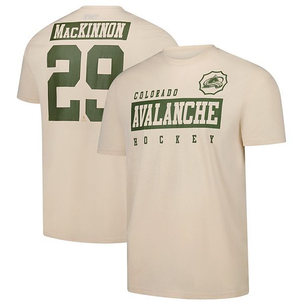 

Футболка с именем и номером игрока Nathan MacKinnon Colorado Avalanche 2024 NHL Military Appreciation Richmond Delta Levelwear