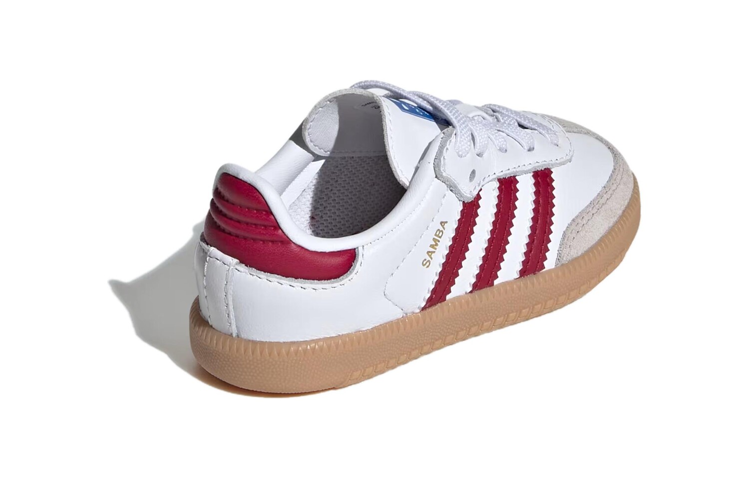 Кроссовки Adidas Samba OG Cloud White Collegiate Burgundy Gum TD, белый/красный — фото 4