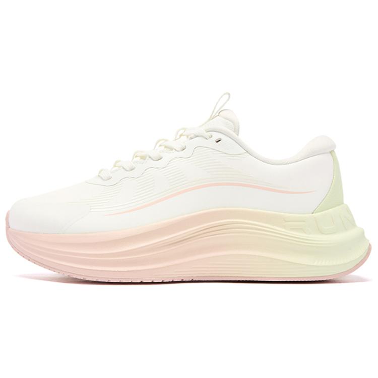 

QIAODAN Скользоустойчивые износостойкие низкие кроссовки для бега женские бело-розовые