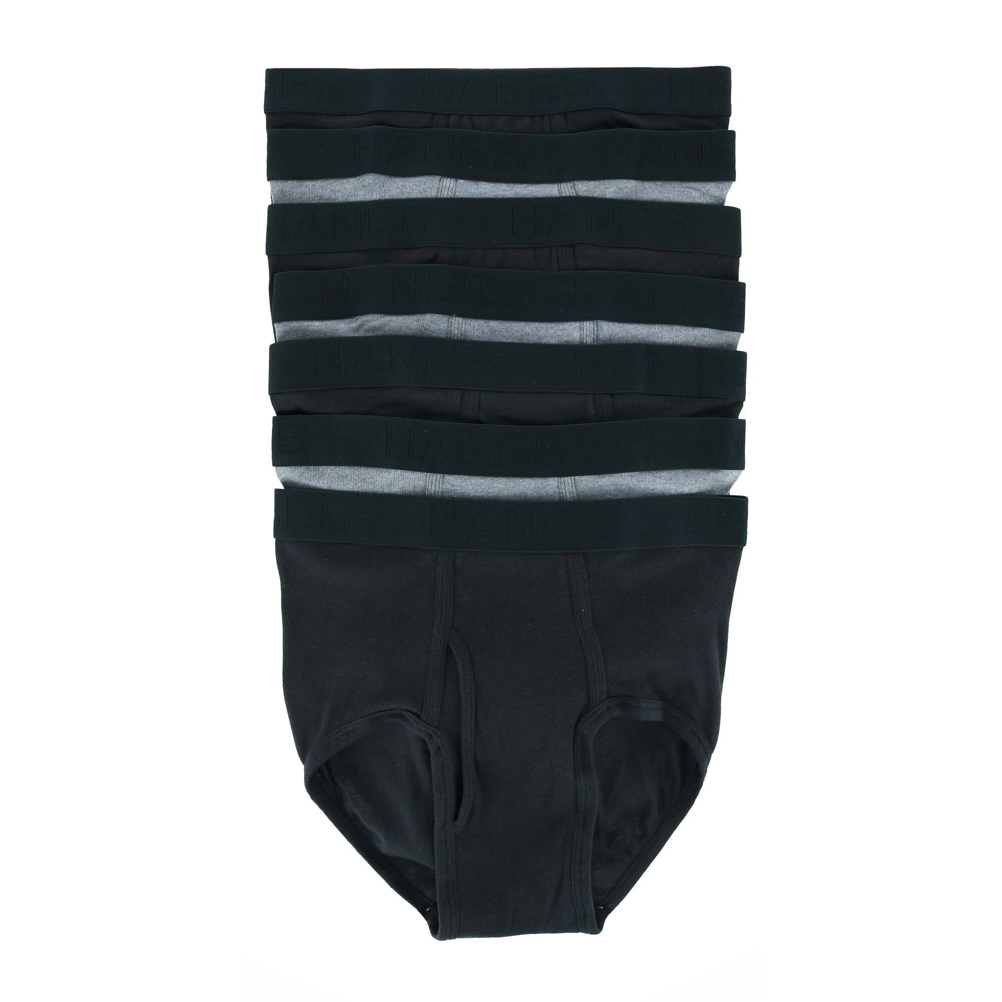 

Трусы мужские Comfort без бирки (7 шт. в упаковке) Hanes, черный/серый