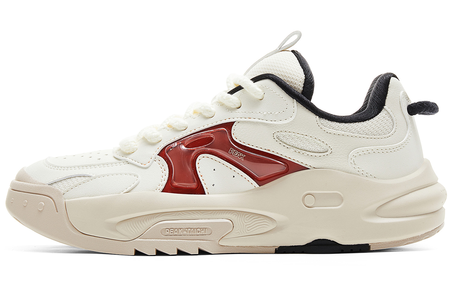 

PEAK Кроссовки мужские, износостойкие, легкие, низкие, повседневные, парусиновые, белые, красные
