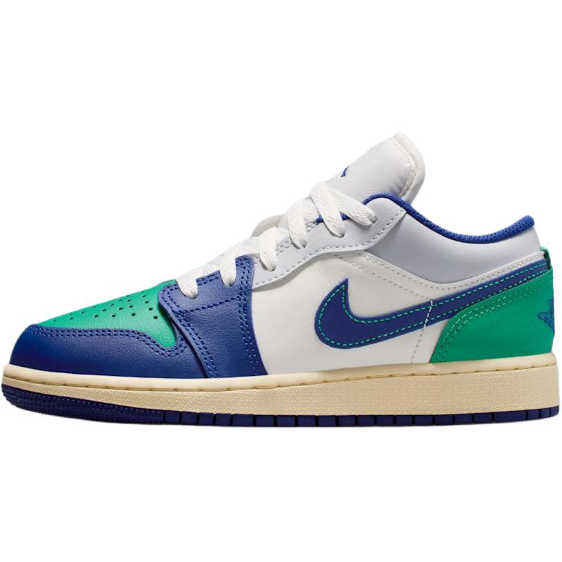 

Jordan Детские баскетбольные кроссовки Air 1 с противоскользящим и износостойким верхом, низкие, бежево-голубые, для подростков