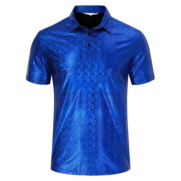 

Мужская блестящая поло с пайетками для вечеринок Maxxis Merch, Bright Blue