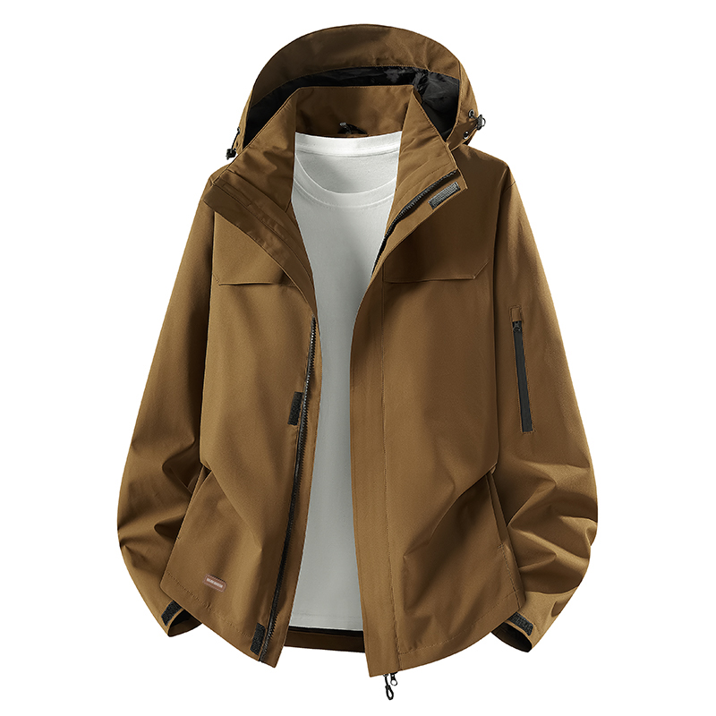 

Куртка Unisex Hooded Fleece lined Workwear WARRIOR, coffee[free diy badge]