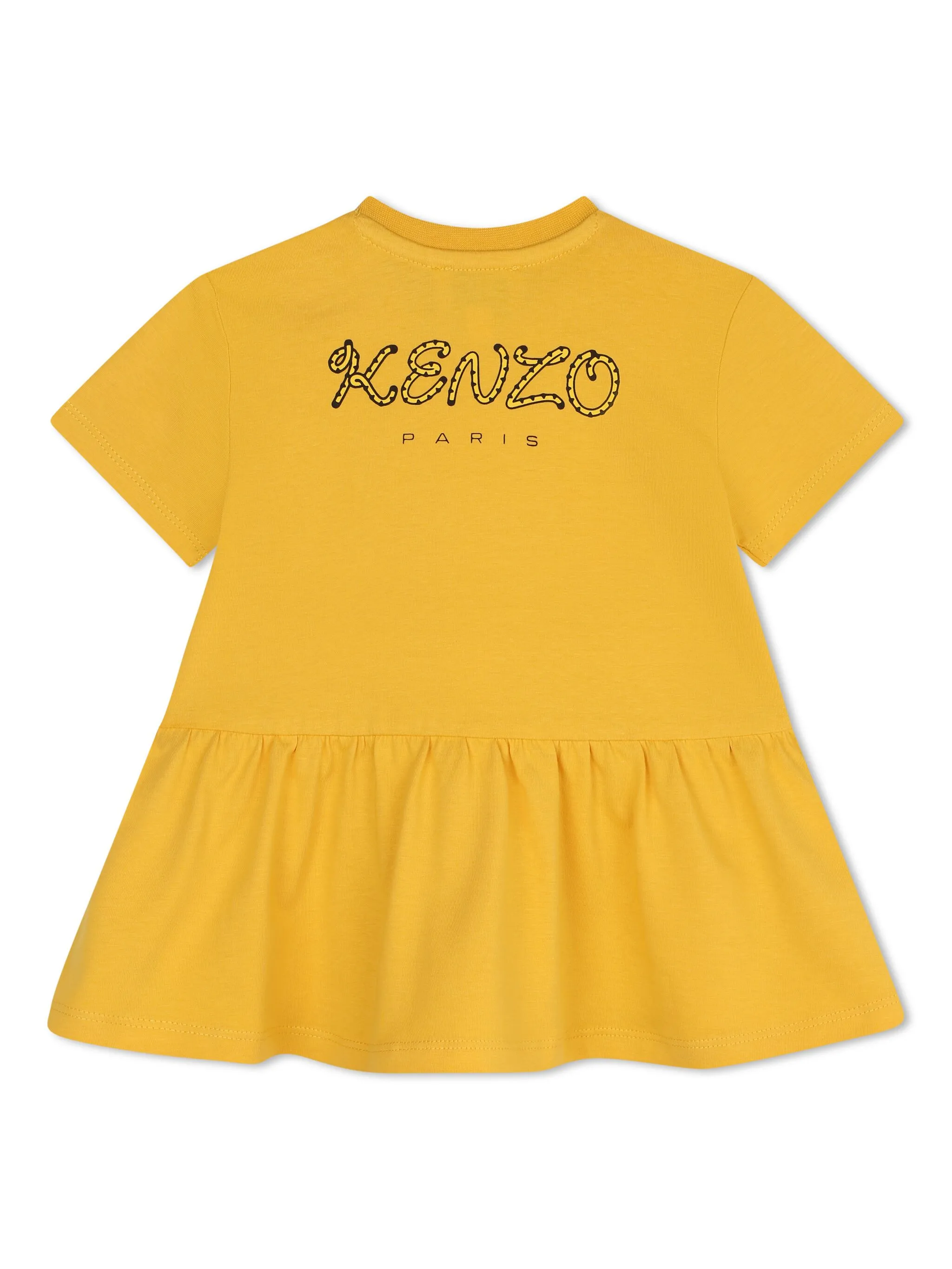 Платье с аппликацией Kenzo Kids, желтый — фото 2