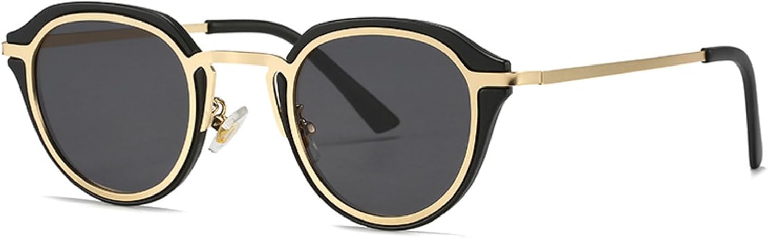 

Ретро-солнцезащитные очки для женщин, маленькие многоугольные, квадратные, модные, с прозрачными линзами с градиентом, защита от УФ-излучения UV400, для мужчин в стиле панк Melrose, C1