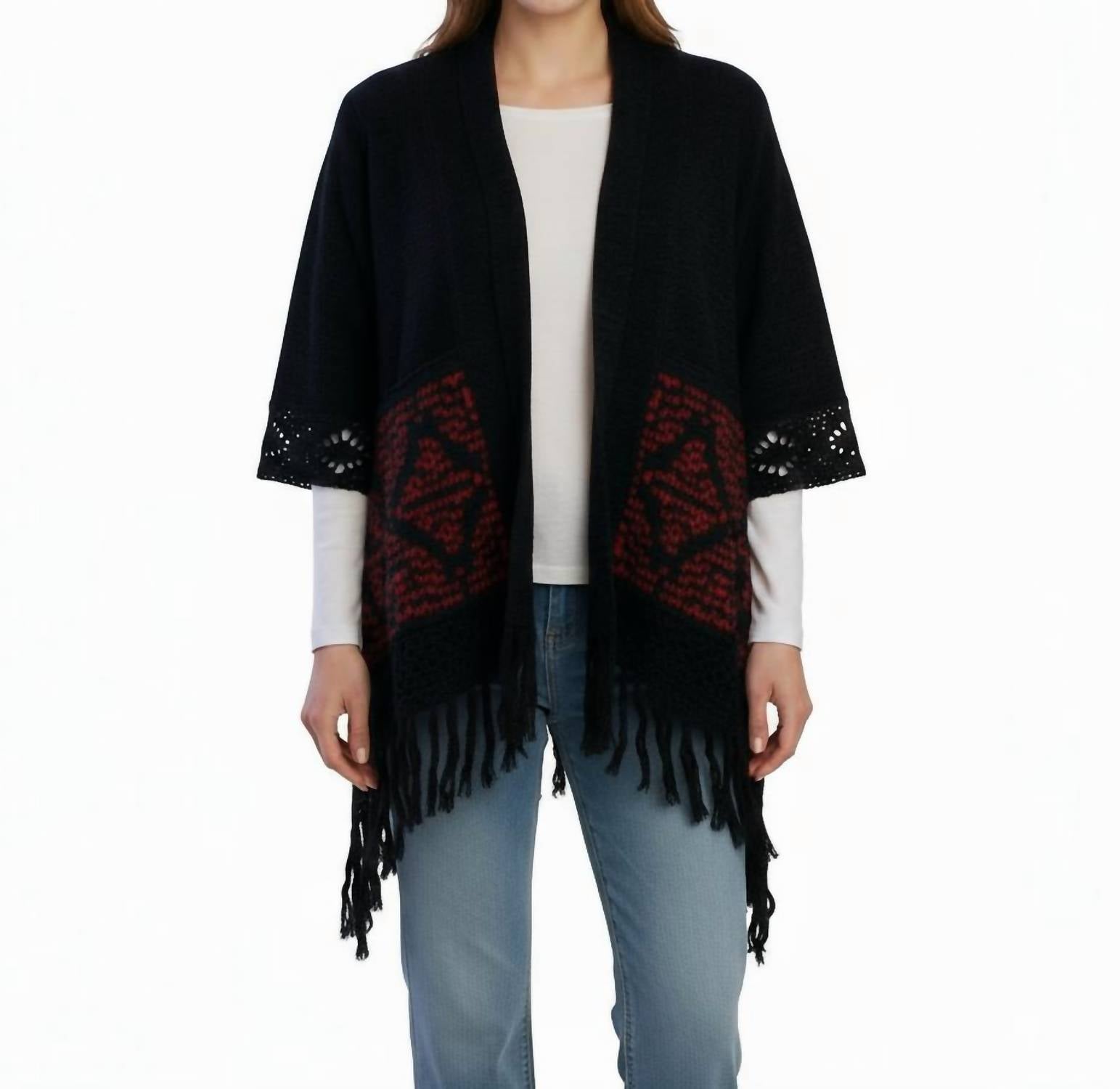 

Кардиган свободного кроя с открытым передом в чернильном цвете M.Rena, Ink