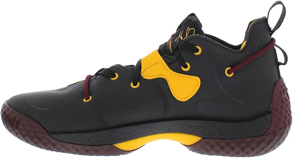 Мужские кроссовки adidas Harden Vol 6, черный/желтый/бордовый — фото 3