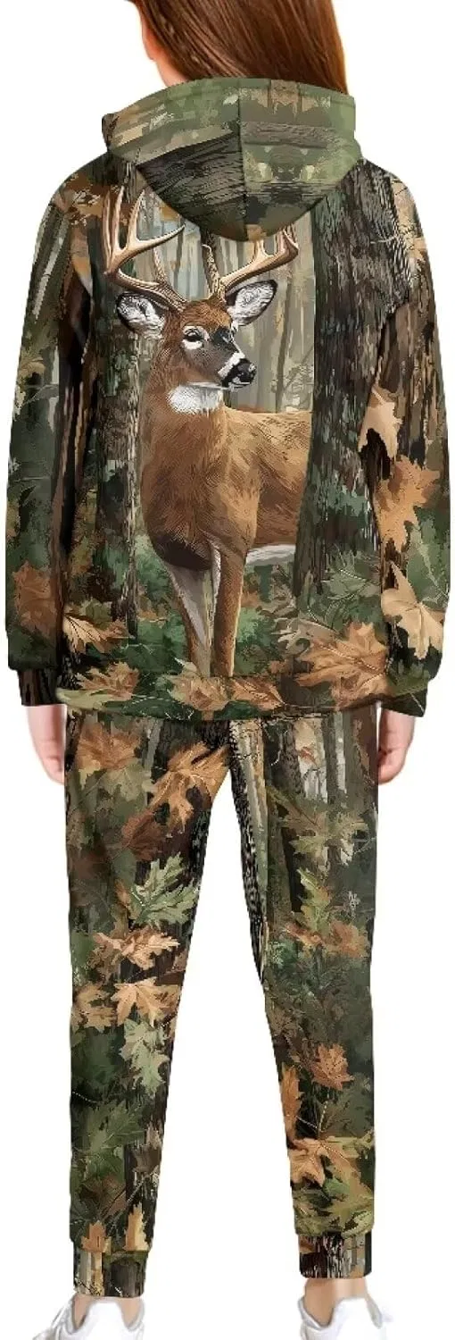 Детский спортивный костюм из флиса Pensura, Camo Deer Hunting Forest — фото 2