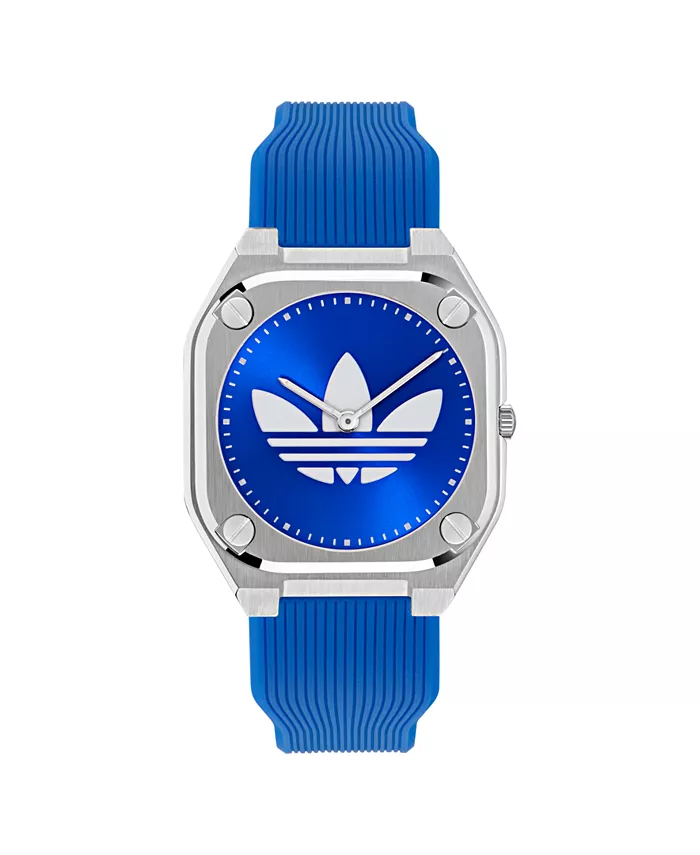 

Унисекс аналоговые синие силиконовые часы, 39 мм adidas