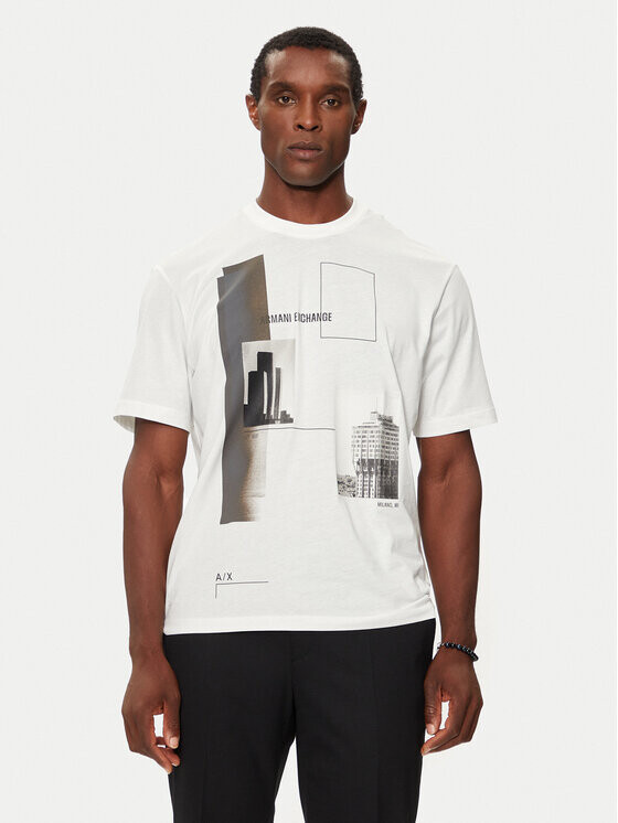 

Футболка стандартного кроя Armani Exchange, белый