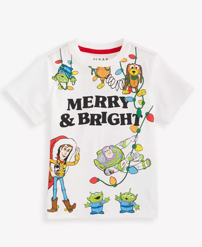

Мальчиковая футболка с коротким рукавом Toy Story Merry для малышей 2T-4T Epic Threads, белый