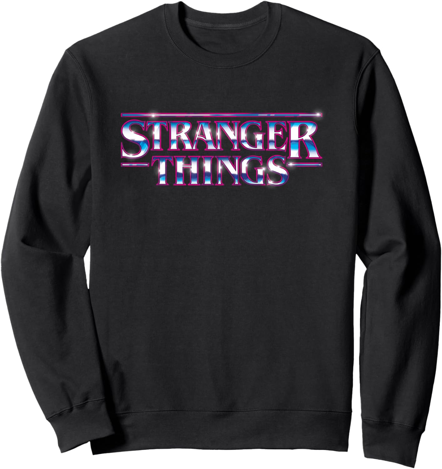 

Толстовка с логотипом Stranger Things Metallic Glow, черная, Черный, Толстовка с логотипом Stranger Things Metallic Glow, черная