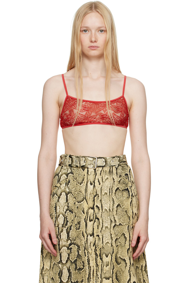 

Облегающий бралетт Dries Van Noten, красный