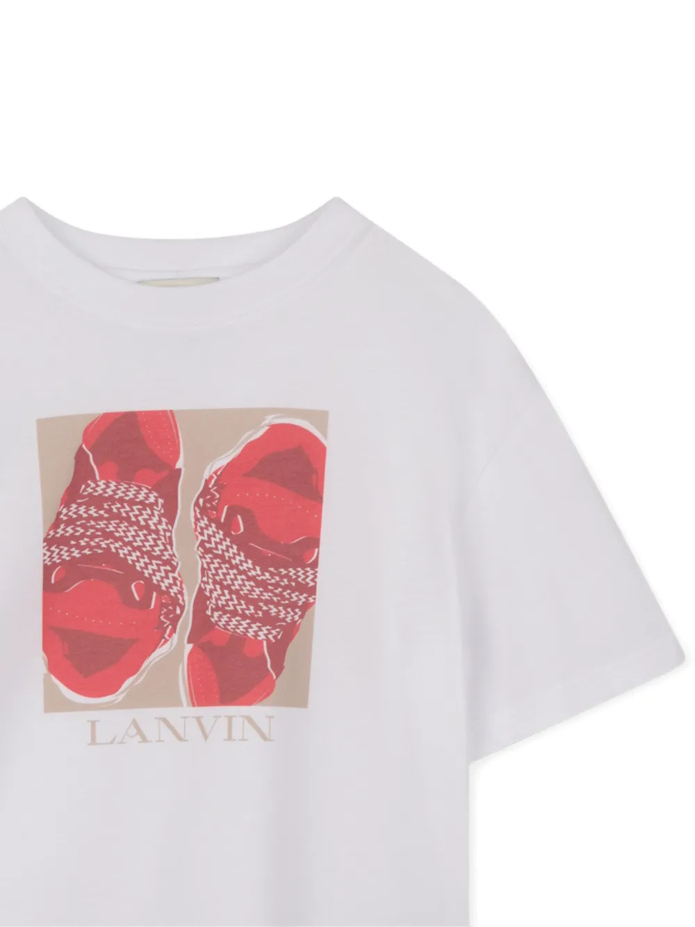 Футболка с графичным принтом Lanvin Enfant, белый — фото 3