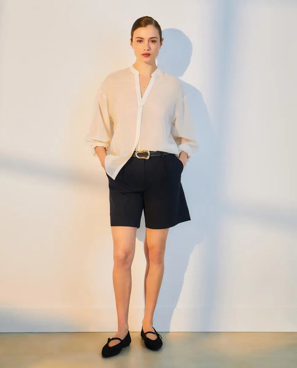 

Женские шорты с поясом Woman El Corte Inglés, темно-синий