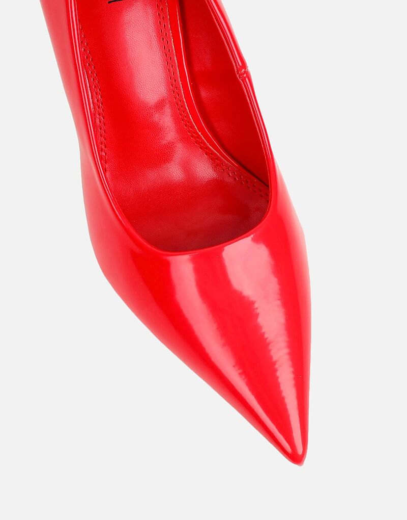 Туфли-лодочки SIMMI Shoes Luka на низком каблуке красного цвета — фото 3