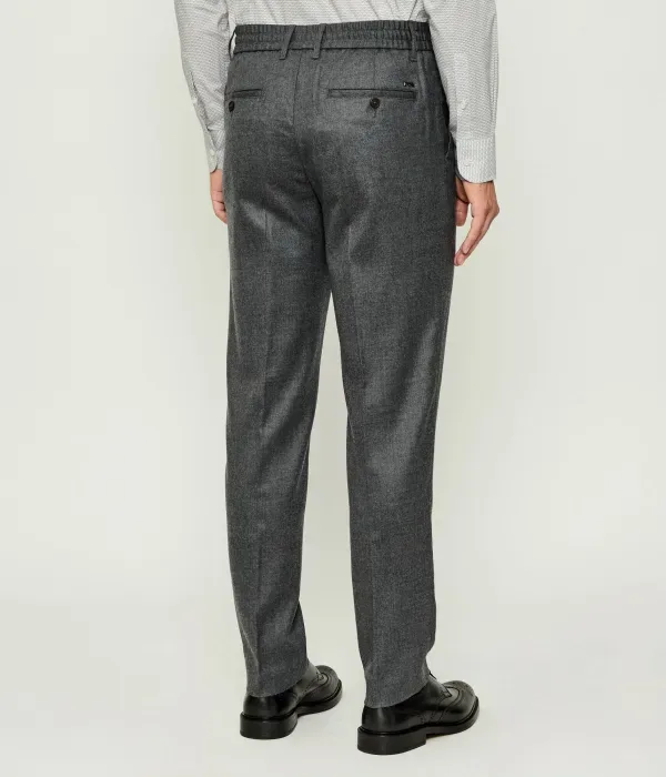 Шерстяные брюки regular fit Emporio Armani, серый — фото 4