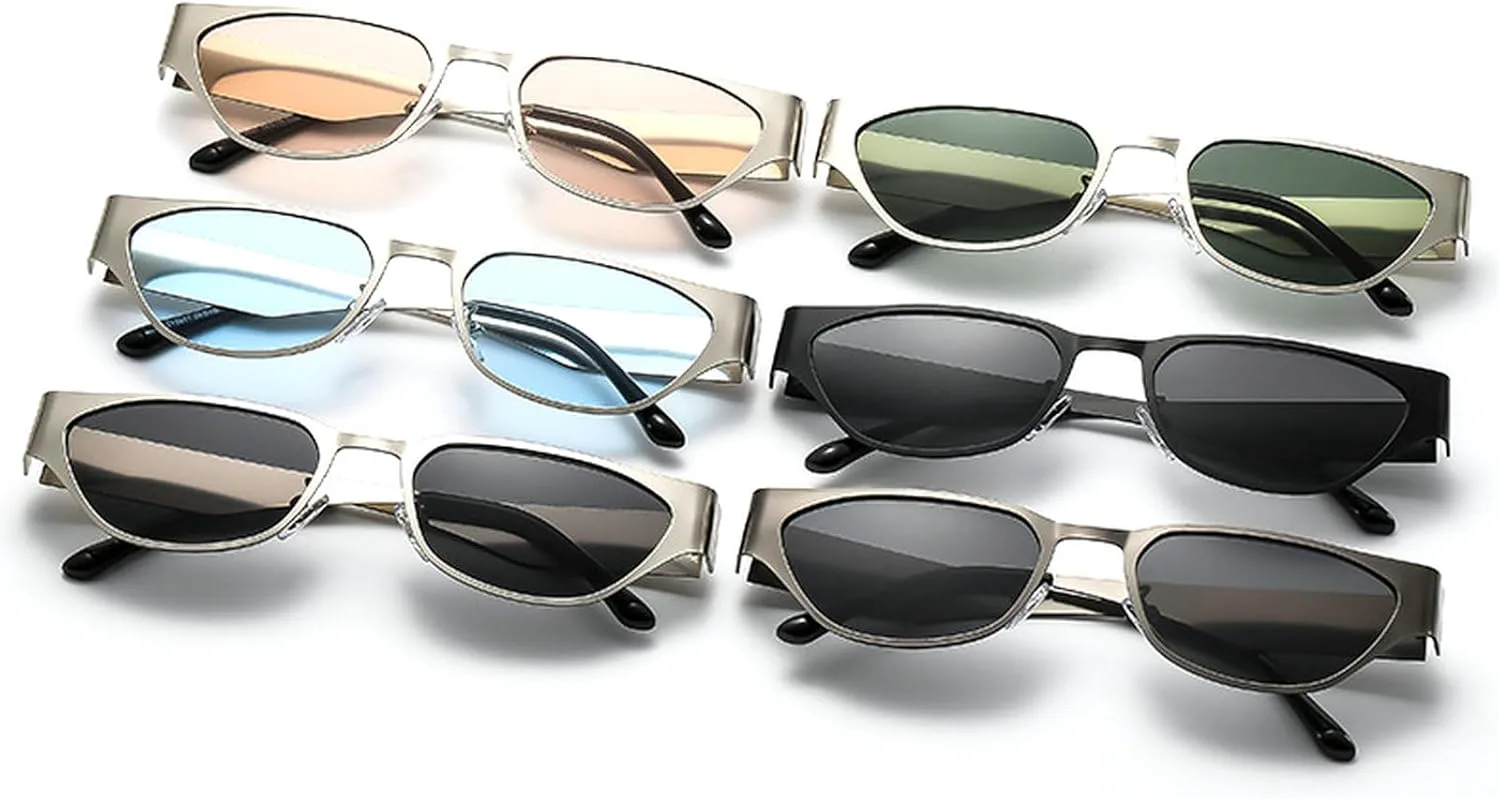 

Ретро-солнцезащитные очки «кошачий глаз» для женщин, цвет шампанского, дизайнерские очки в стиле Y2K, модные солнцезащитные очки с защитой от УФ-излучения mincl, C4