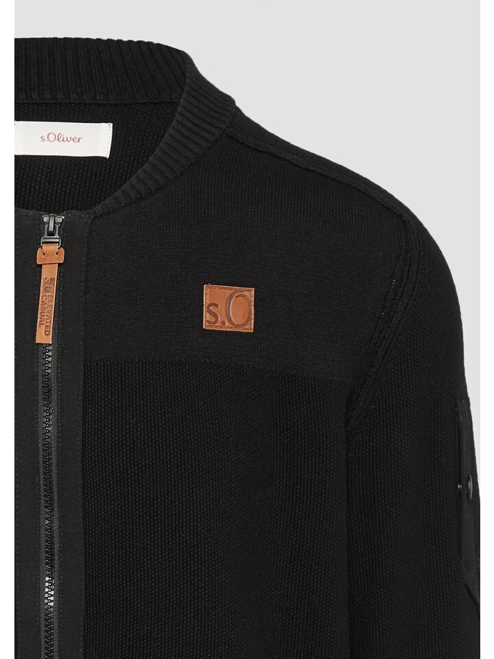 

Спортивная куртка s.Oliver Strickjacke langarm, черный
