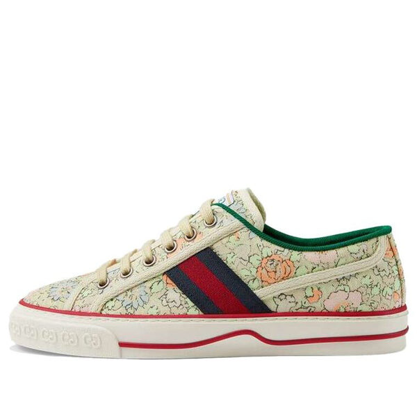 Кроссовки liberty of london x tennis 1977 'floral - mint green' Gucci, зеленый — фото 2