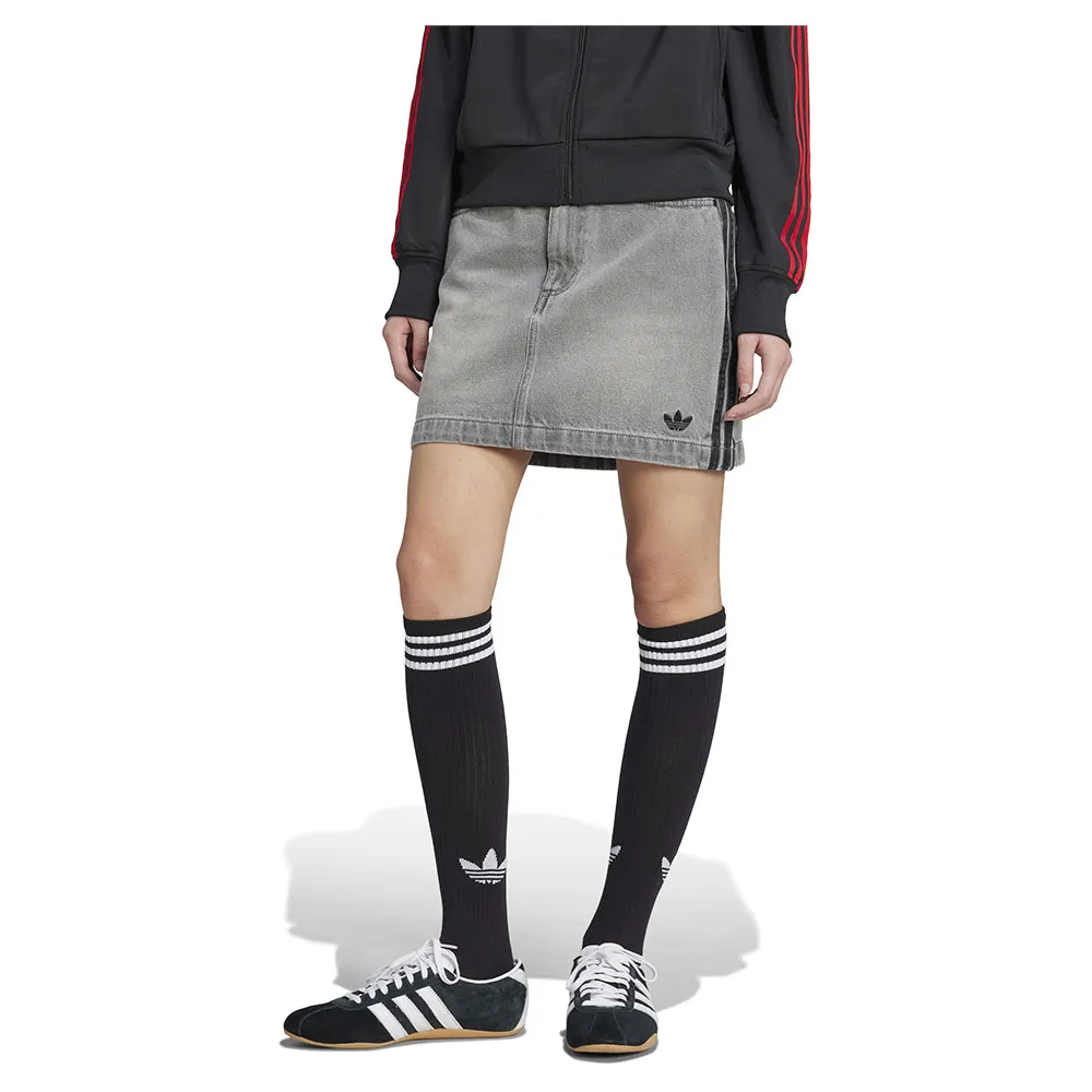 

Юбка adidas Originals Adicolor 3 Stripes denim, серый