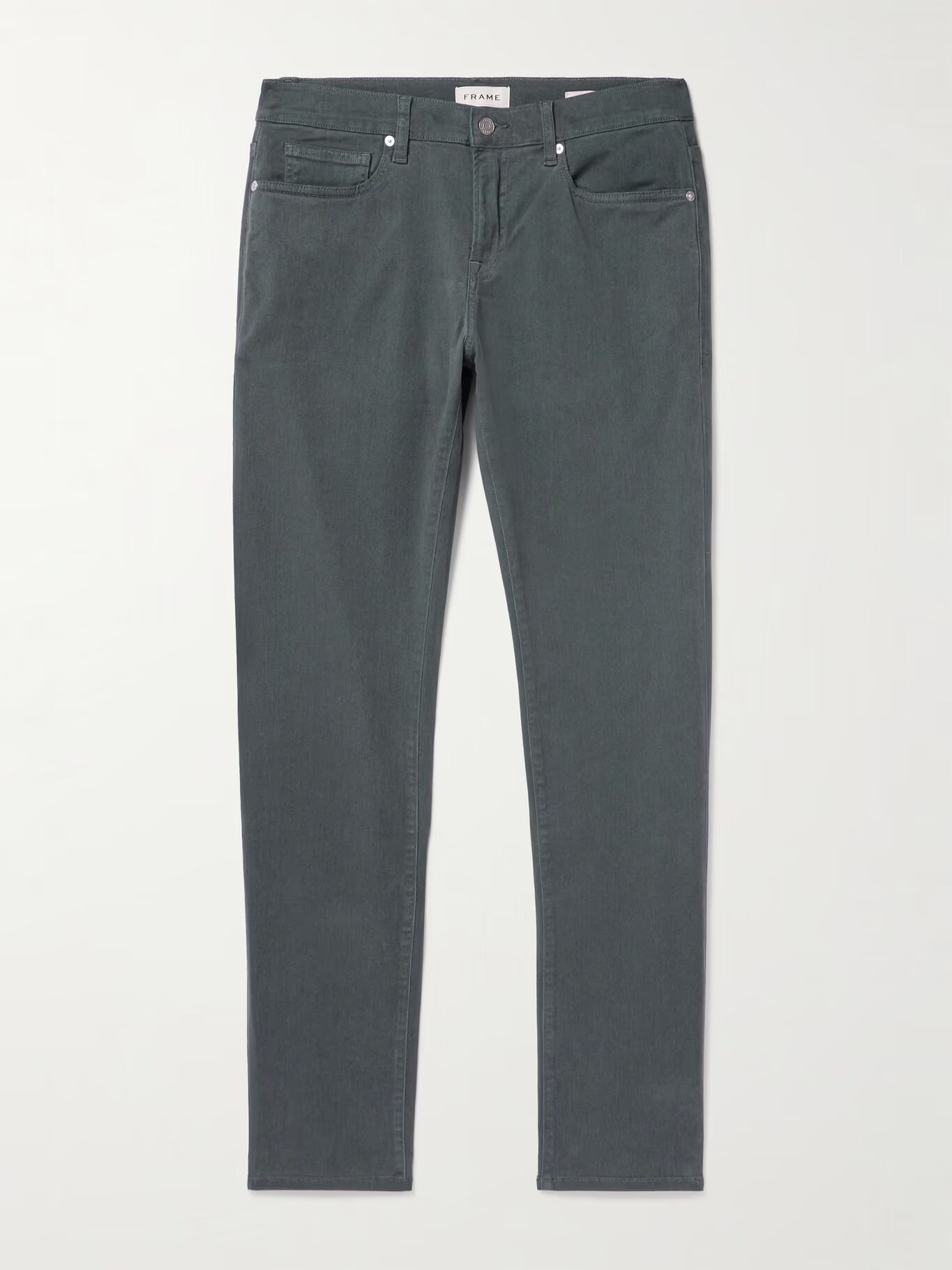 

Брюки L'Homme Slim-Fit Stretch из смеси лиоцелла FRAME, серый