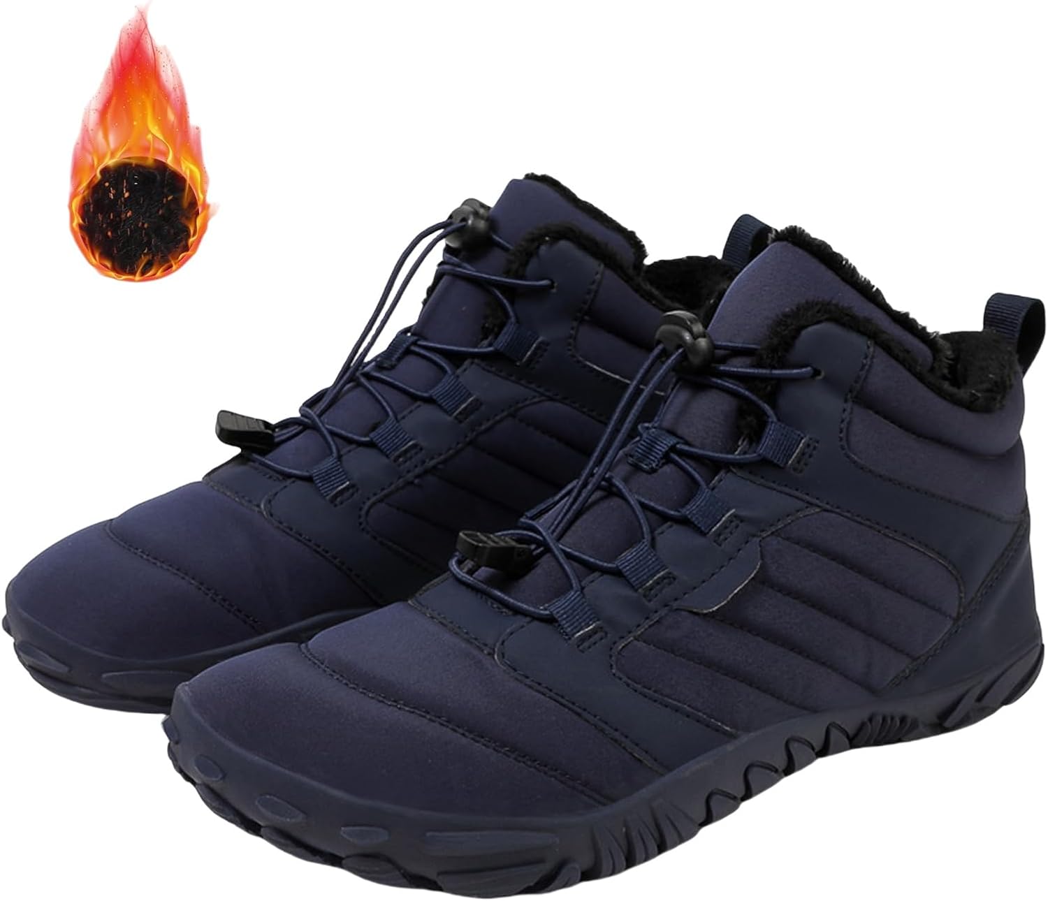 

Женские и мужские зимние ботинки Rianclud, утепленные мехом, ботильоны до щиколотки, антискользящие босоножки, зимняя обувь, легкие походные ботинки, удобные термоботильоны без застежки унисекс, синий