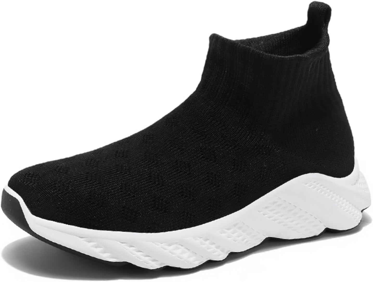 

Мужские слипоны для ходьбы: легкие кроссовки с сеткой, противоскользящие - дышащие с амортизирующей подошвой для тренировок, бега, тенниса и повседневной носки Kpdwfms, черный