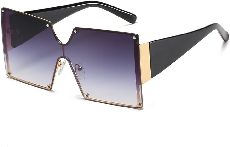 

Большие солнцезащитные очки для женщин, без оправы, цельные солнцезащитные очки с градиентным переходом, роскошные очки в стиле ретро и винтаж для мужчин TKKTLLT, Gray