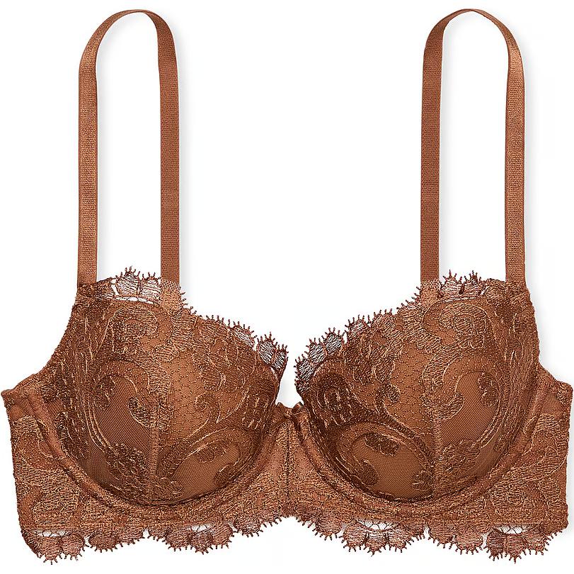 

Бюстгальтер Demi с легкой поддержкой и вышивкой Caramel Victoria's Secret, Caramel/Caramel
