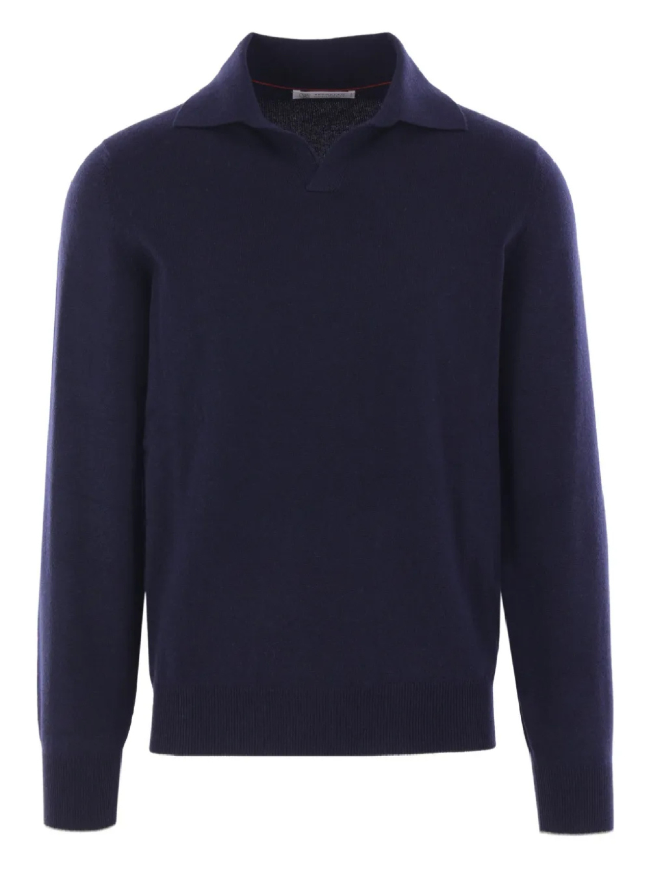 

Кашемировый свитер Brunello Cucinelli с воротником-поло, синий