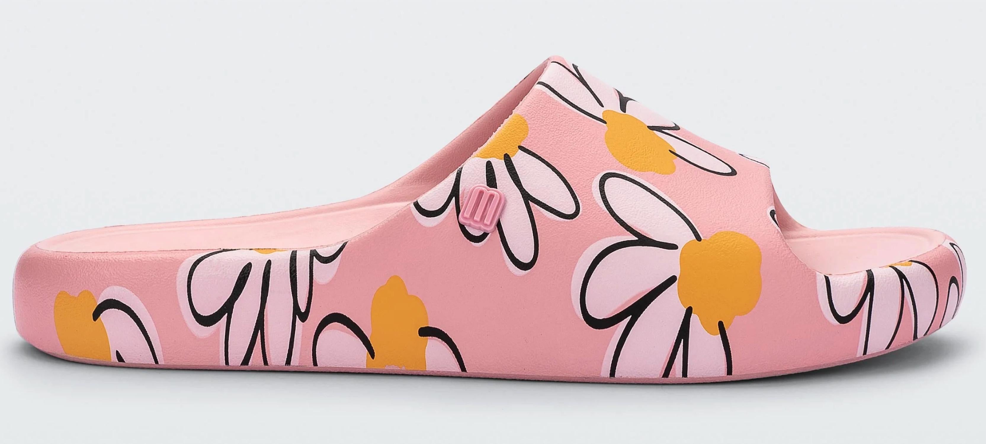 Женские тапочки Free Print в розовом/белом цвете Melissa