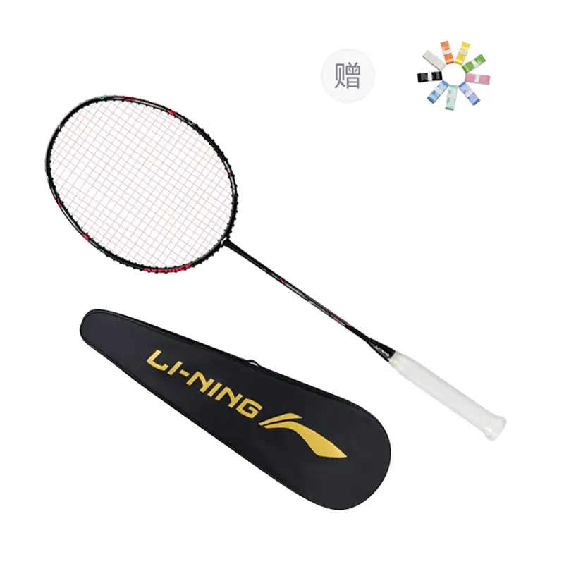 

LINING Thunderbolt Cannonball ракетка для бадминтона full carbon, наступательная, жесткая головка, начальный уровень, унисекс, одиночная ручка, black