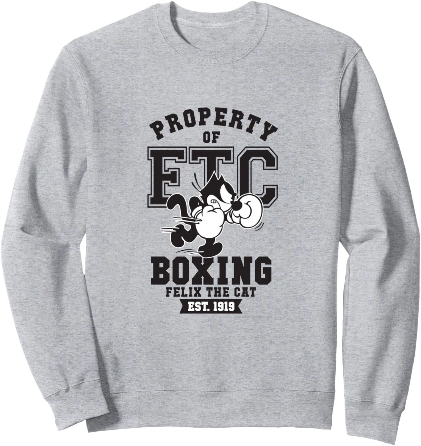 

Толстовка с изображением кота Филикса. Собственность FTC (бокс) Felix The Cat, серый