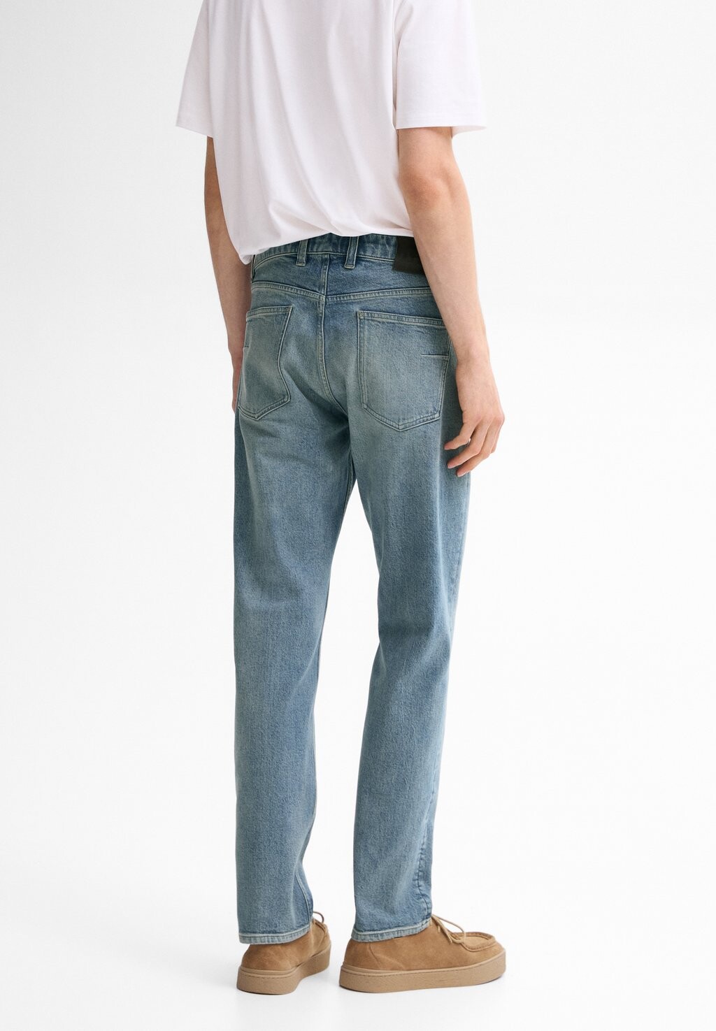 

Джинсы зауженного кроя FADED EFECT Massimo Dutti, синий деним