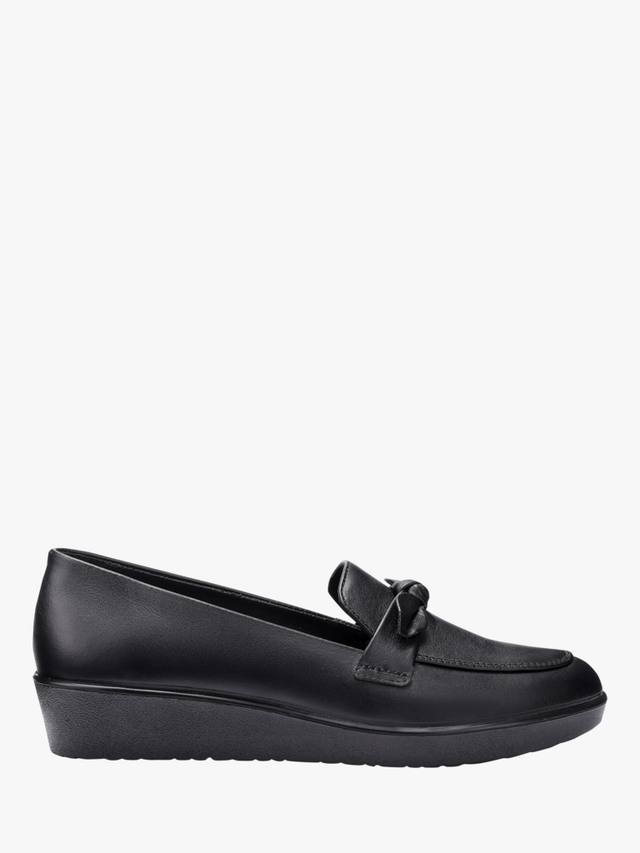 Amber Smart Wedge туфли-лоферы с декоративным бантом Hotter, Black