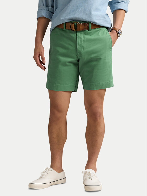 

Шорты из ткани прямого покроя 710799213048 Polo Ralph Lauren, зеленый