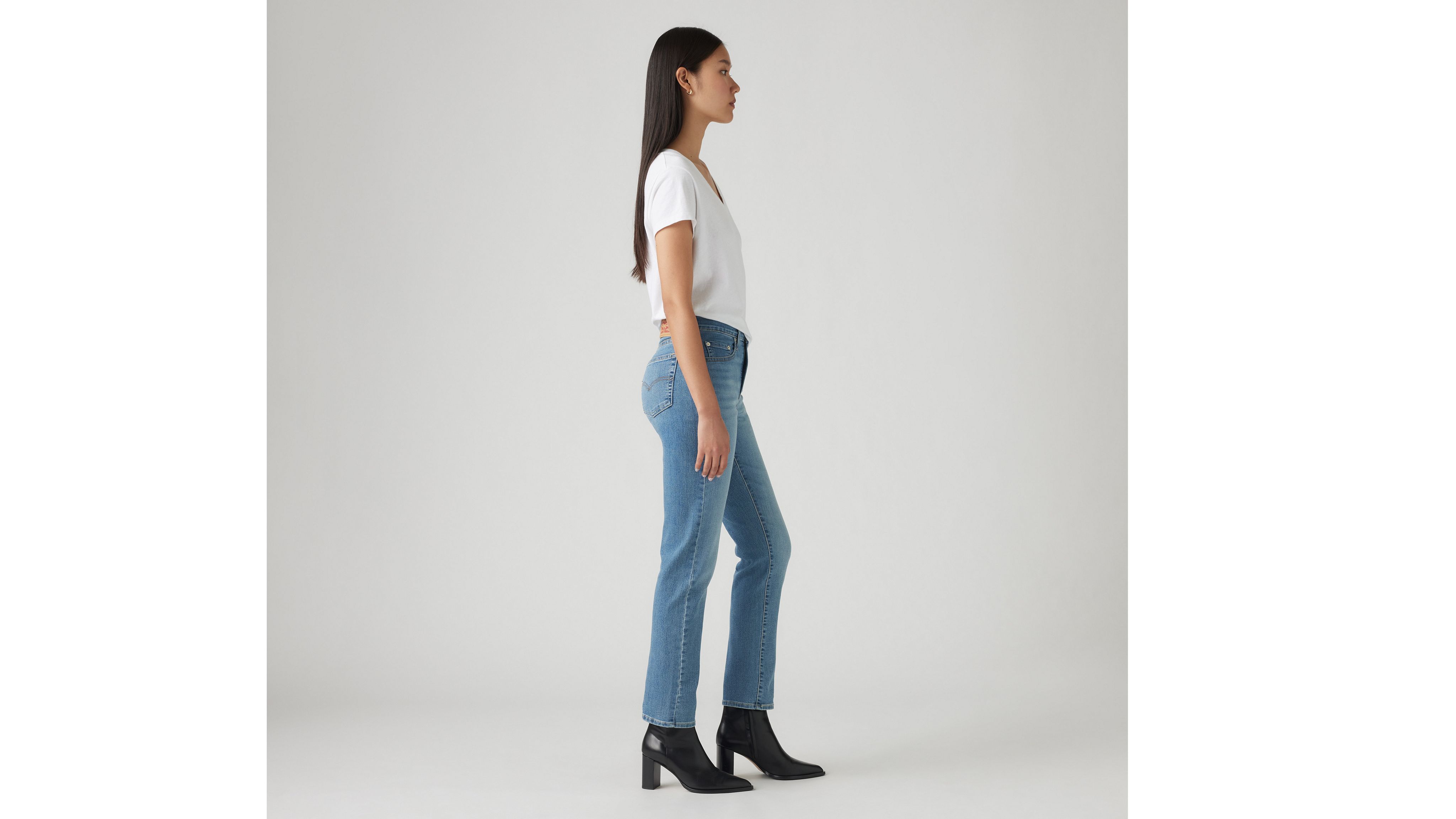 724 Прямые женские джинсы с высокой посадкой Levi's, цвет Eternal Indigo - Medium Wash — фото 2