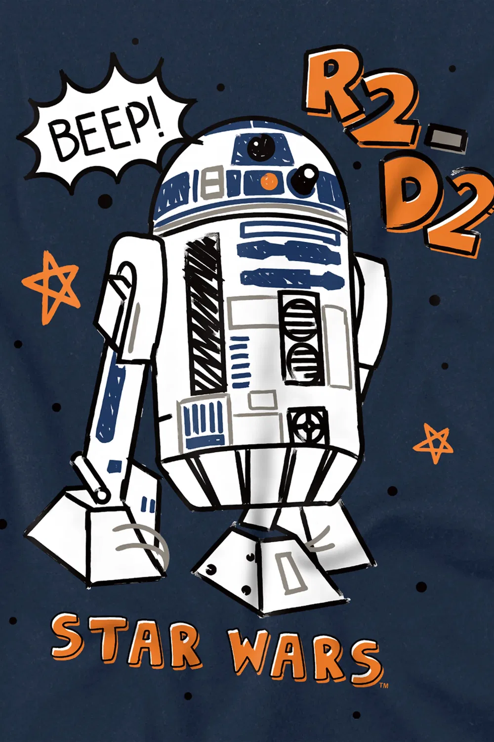 Детский свитшот с R2D2 Star Wars, темно-синий — фото 2