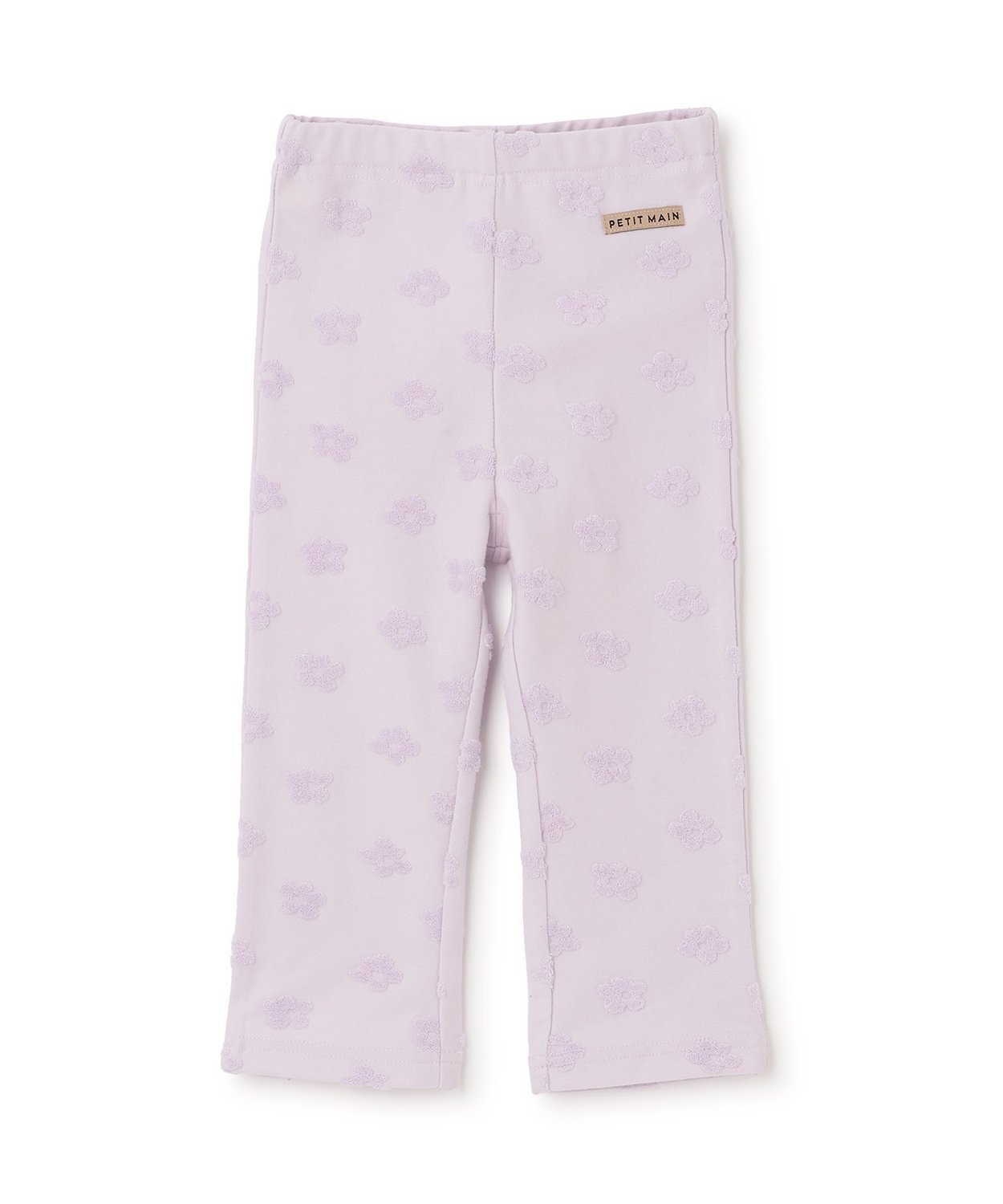 Расклешенные брюки из жаккардовой ткани с цветочным узором Petit main, Lavender