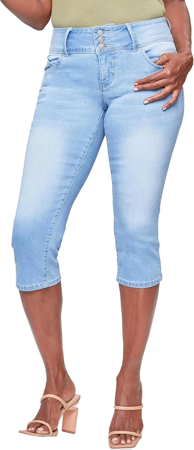

Royalty for Me Women's YMI Jeans Wannabettabutt 3-Button Capri Sustainable