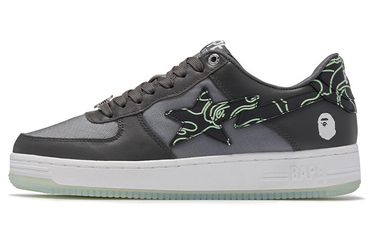 

Кроссовки A BATHING APE STA Skateboard Shoes Men Low-Top Black/Green